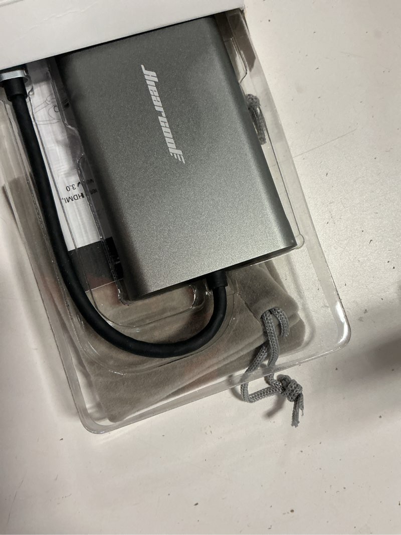 Condition photo showing Good Condition for hiearcool usb-c docking station for laptop, triple display dock with 4k hdmi & 1080p vga, 11-in-1 usb-c dock with ethernet, 100w charging for home office space grey