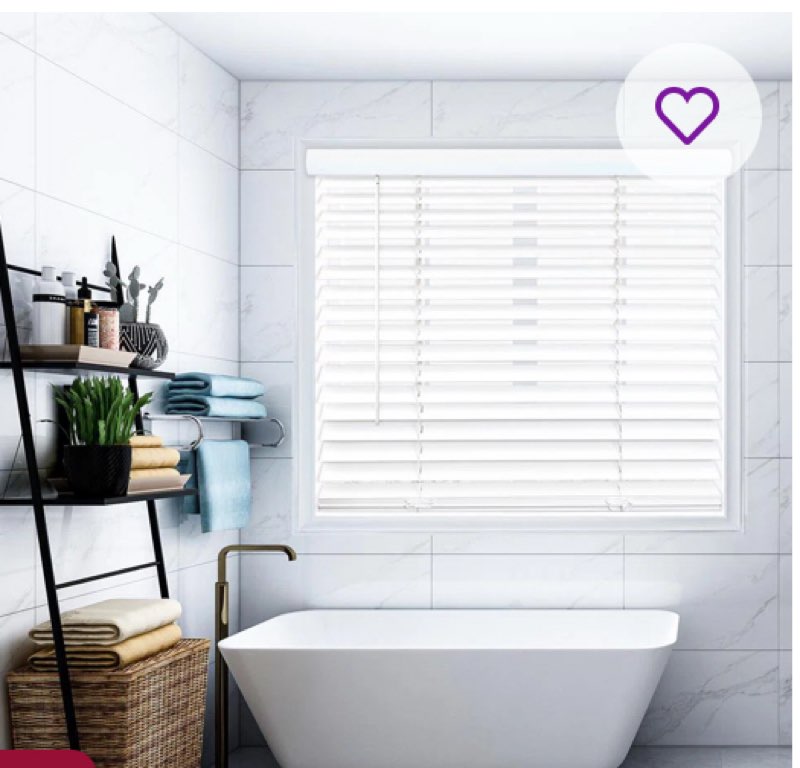 2-inch Room Darkening Slat Cordless Faux Wood Horizontal/Venetian Blind in Smooth White Finish