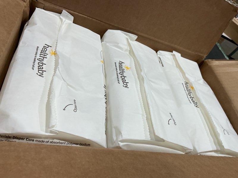 Condition photo showing New/Like New for our diapers | the first ewg verified & microbiome-friendly diaper | size 4 (22-32 lbs) 150 count | 12-hour leak protection | made with organic cotton & plant-derived materials | totally chlorine free