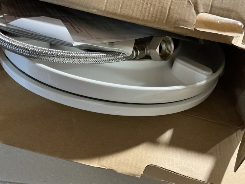 Condition photo showing Good Condition for possiblemiwsing screws possiblebrondell  ecoseat round white bidet seat with adjustable pressure s101-rw