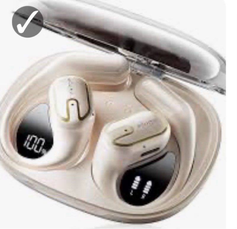 open ear headphones earbuds wireless - 5.4 bluetooth ear buds with led digital display ipx7 waterpro