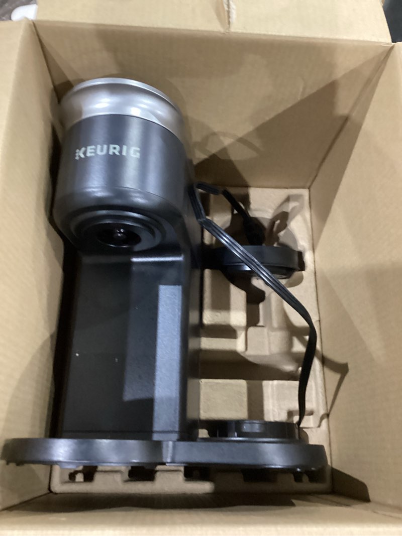 Condition photo showing As Is for keurig k-cafe essentials single serve k-cup pod coffee maker, black