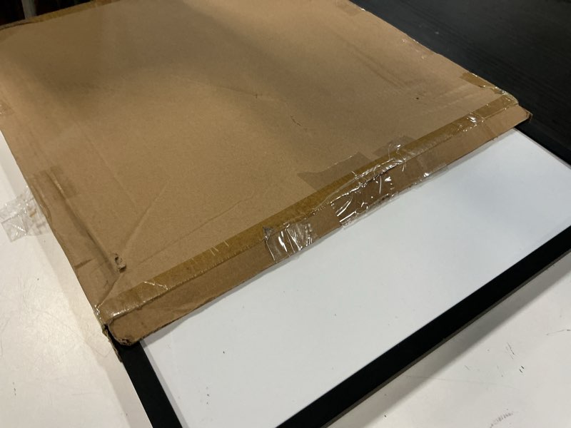 Condition photo showing Good Condition for upsimples 18x18 picture frame, display pictures 8x8 with mat or 18 x 18 without, wall hanging square frames, black, 1 pack black 18x18