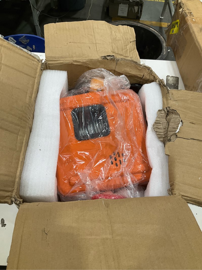 Condition photo showing Good Condition for power electric portable hoist winch 1500lbs, 3 in 1 electric cable hoist 110v 25 ft with lifting strap, electric hoist lift ceiling winch for lifting towing 1500lbs-3 in 1 orange