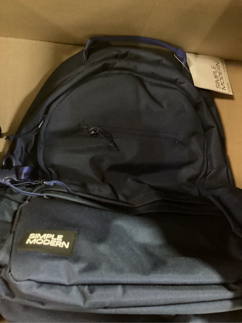 Condition photo showing New/Like New for Simple Modern Ellis Backpack for School | Medium 20L Elementary Middle and High School Bookbag for Kids and Teens | Girls and Boys | Navy Medium | 20 Liter -Navy