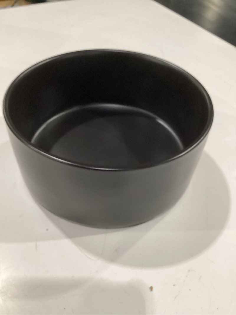 Condition photo showing New/Like New for spunkyjunky 28.7oz ceramic dog and cat bowl, modern cute weighted food water bowl for replacement black (1 pack)