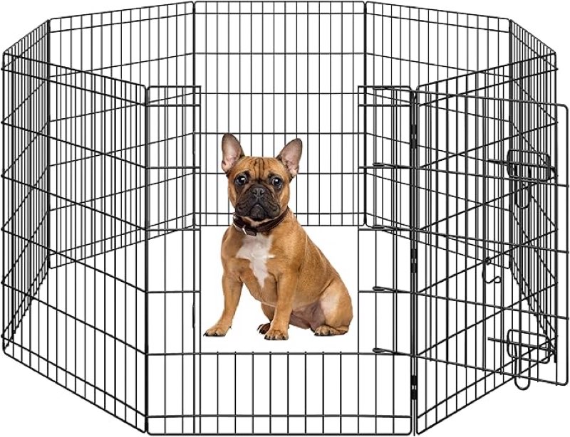  Similar Yaheetech 30\" High 8 Panel Foldable Metal Dog Exercise Pen Pet Playpen Dog Fence Outdoor & Indoor Use for Small Animals with Door Black