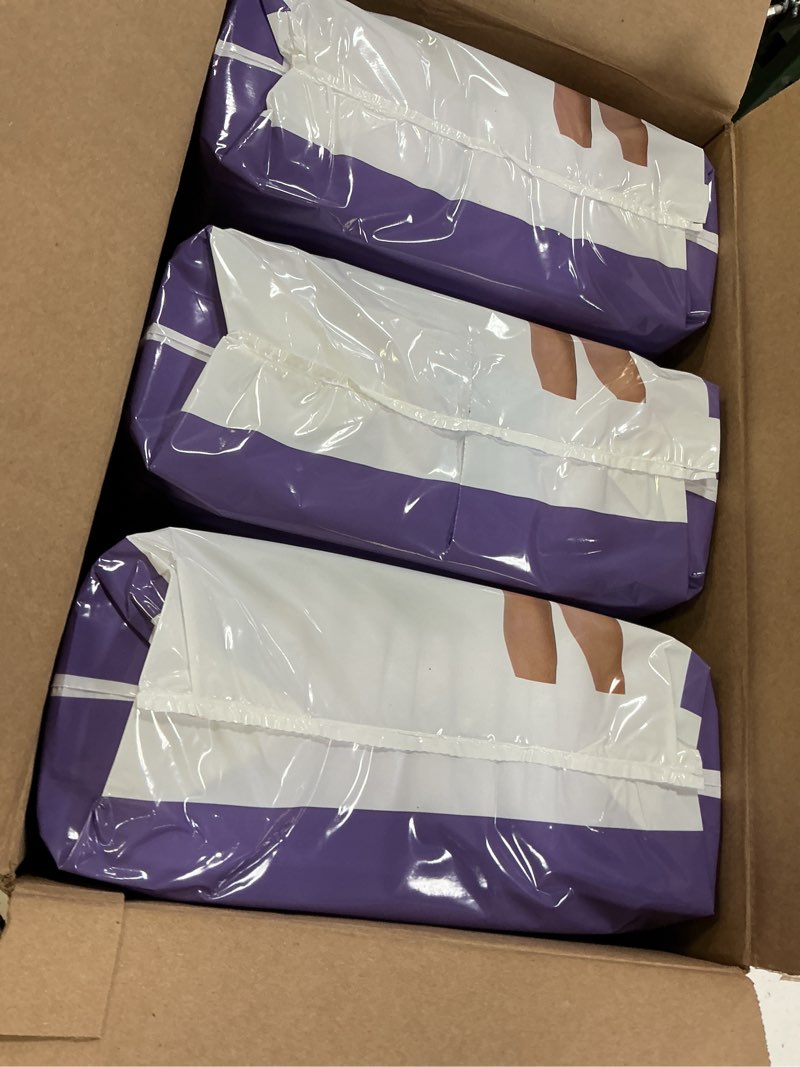 Condition photo showing New/Like New for amazon basics incontinence underwear for women, protective, disposable, postpartum, maximum absorbency, large, lavender, 54 count (3 packs of 18) large 54.0