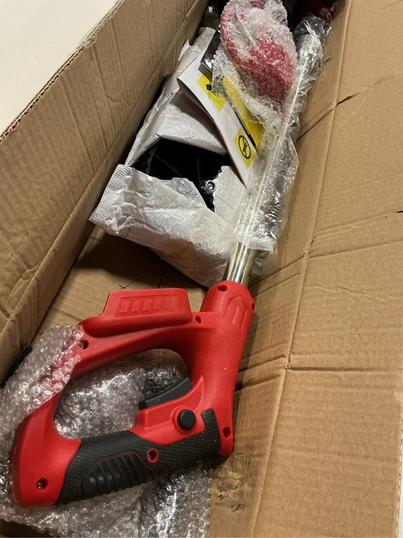 Condition photo showing Good Condition for stringless weed wacker electric weed wacker cordless with wheels, 2pcs batteries&4 types blades,lightweight, 21v weed trimmer 3-in-1 grass trimmer/brush cutter/edger, for thick weeds&yard garden