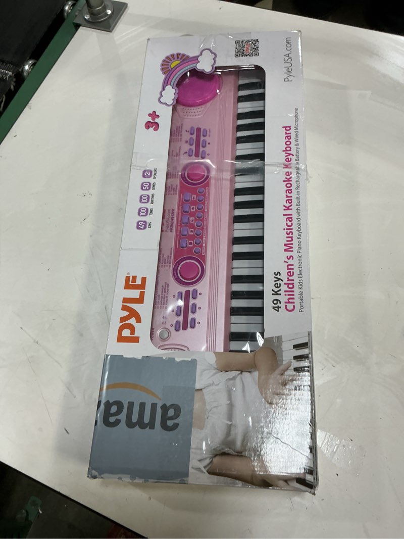 Condition photo showing Good Condition for Pyle Portable Electric 49 Key Karaoke Piano Keyboard and Microphone  Pink