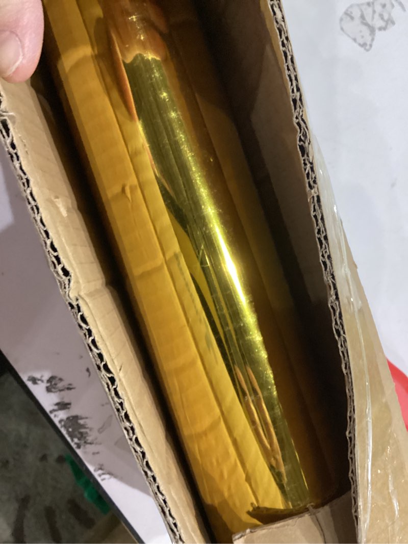 Condition photo showing As Is for Tinideya 3.3 x 98.4 ft Mirror Rug Aisle Runner for Wedding Ceremony Double Sided Reflective Carpet Aisle Runner Walkway Rug Roll for Outdoor Birthday Graduation Party Decor(Gold)