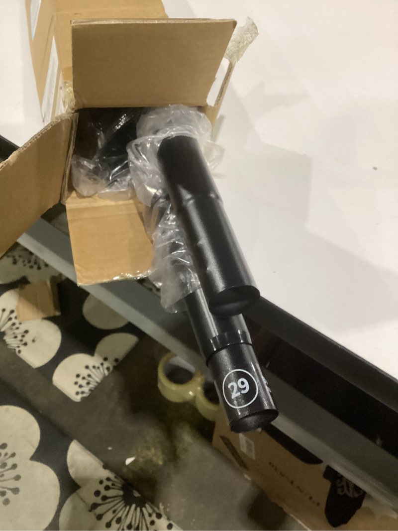 Condition photo showing Good Condition for tension curtain rod 51-165 inch, extra long curtain rod no drilling for window or bathroom, outdoor curtain rods for patio, easy to install, never rust, rod diameter 1.26 inches-black black 51''-165''