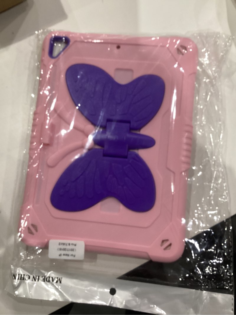 Condition photo showing New/Like New for WESADN for iPad 9.7 Case iPad 6th 5th Generation Cases with Screen Protector/Butterfly Kickstand/Lanyard/Keychain Rugged Case with Pencil Holder for Girls Kids iPad Air 2 Case 9.7'' Pink Purple