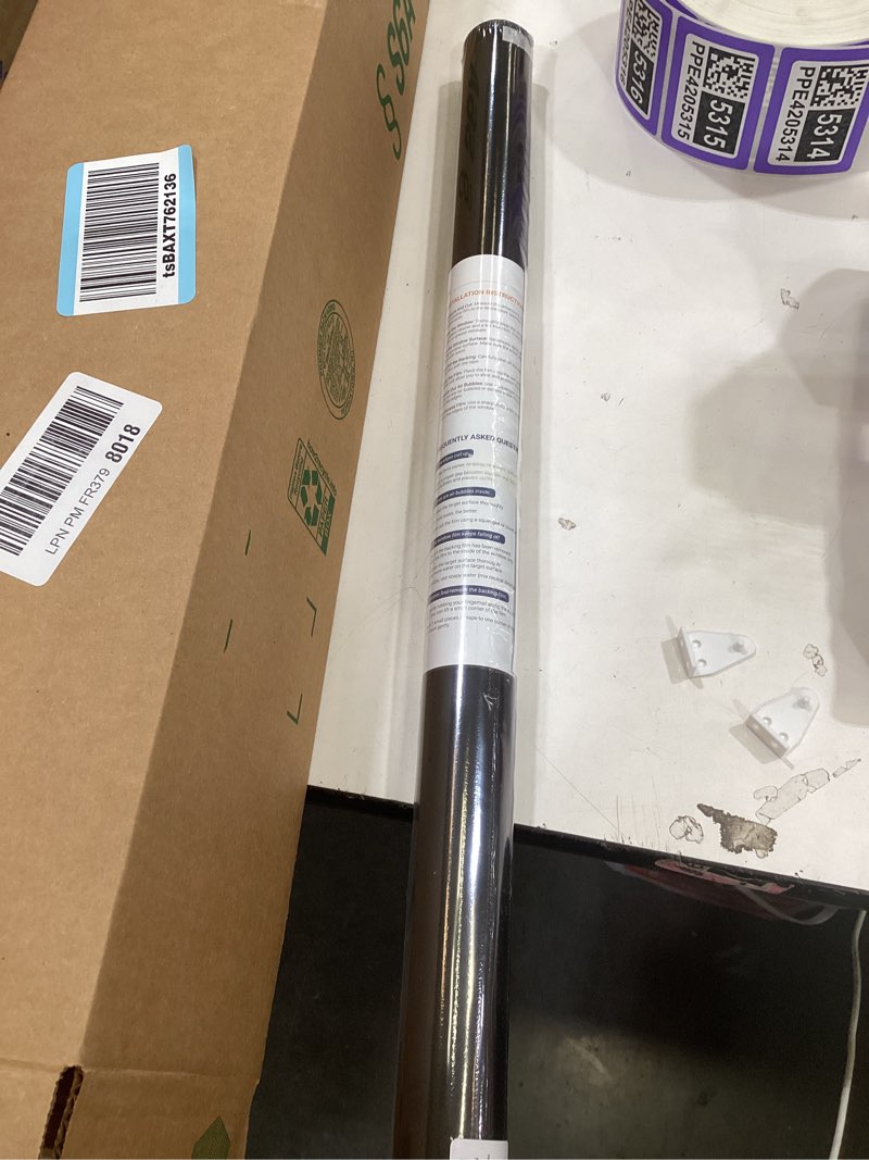 Condition photo showing Good Condition for rabbitgoo privacy window film, static cling privacy film for glass windows, removable grey frosted sun light blocking coverings house tint for home bathroom garage, taupe, 23.6 x 78.7 inches 23.6" x 78.7" taupe