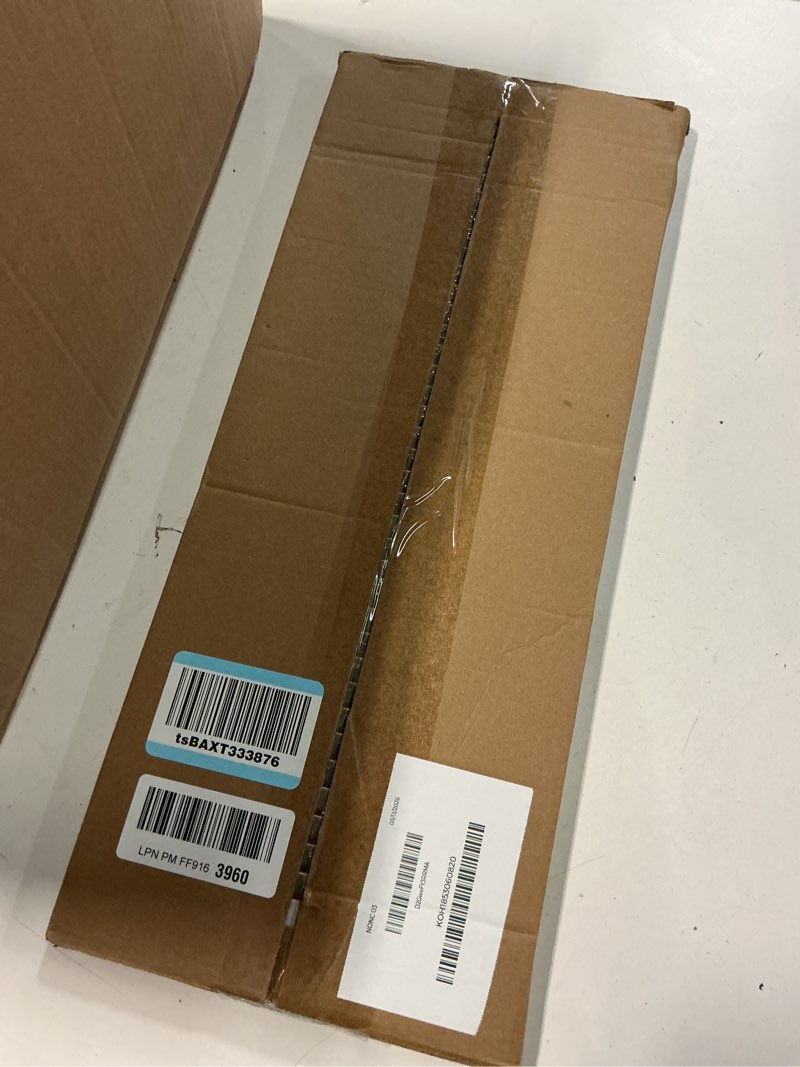 Condition photo showing New/Like New for hvac premium 6'' x 18'' [duct opening] flat stamped steel return air grille - sidewall and ceiling - hvac vent duct cover - white [outer dimensions: 7.75''w x 19.75''h] 6 x 18