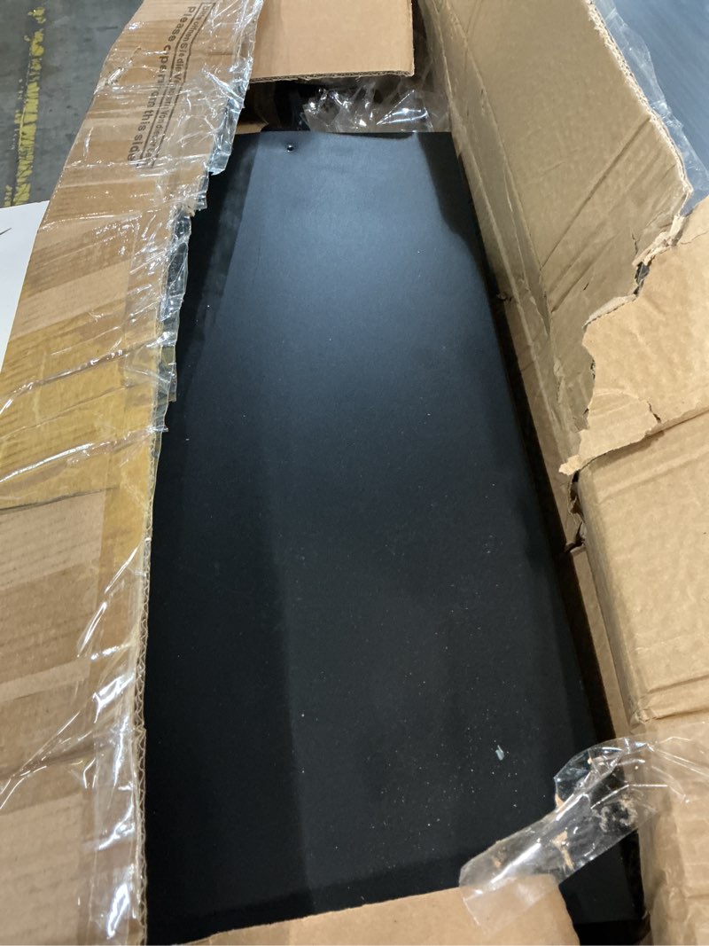 Condition photo showing As Is for songmics portable closet, freestanding closet organizer, clothes rack with shelves, hanging rods, storage organizer, for cloakroom, bedroom, 48.8 x 16.9 x 71.7 inches, black uryg026b02 48.8"l x 16.9"w x 71.7"h black