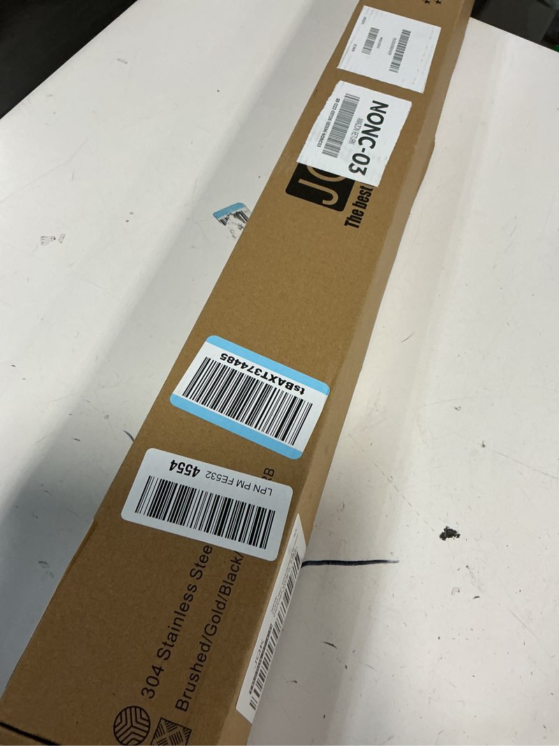 Condition photo showing Good Condition for jqk champagne bronze bath towel bar, 27 inch 304 stainless steel thicken 0.8mm towel rack bathroom, towel holder wall mount, total length 29.41 inch, tb250l27-cb 29.41 inch champagne bronze