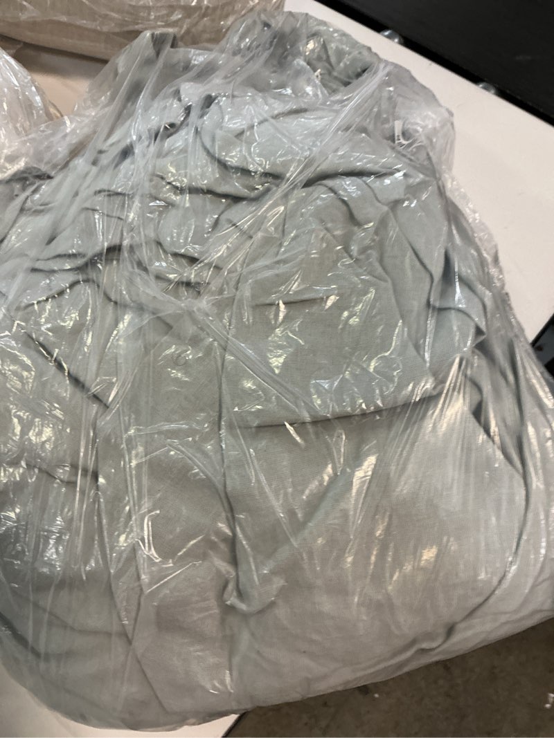 Condition photo showing Good Condition for european linen duvet cover set, king/cal king, mist