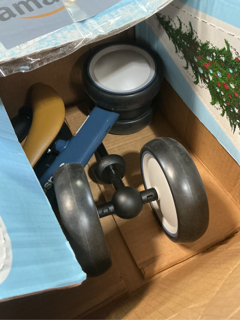 Condition photo showing As Is for Retrospec Cricket Baby Balance Bike, 4-Wheel Ride-On Toy for Ages 12-24 Months – First Bike & Toddler Bike for 1 Year Old Boys & Girls, First Birthday Gift Navy One Size