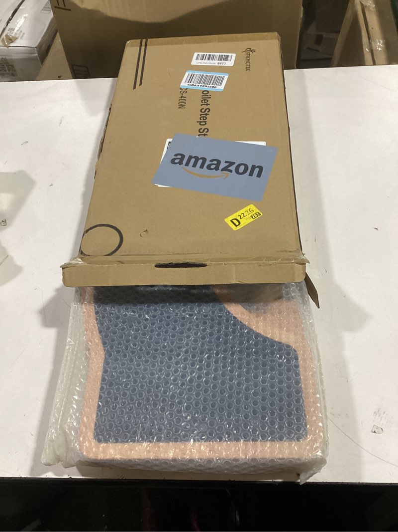 Condition photo showing New/Like New for StrongTek Extra Large Toilet Stool, Adults Squatting Poop Stool, Anti-Slip Bathroom Step Stool for Seniors, Heavy Duty 400 lbs Capacity Natural-larger