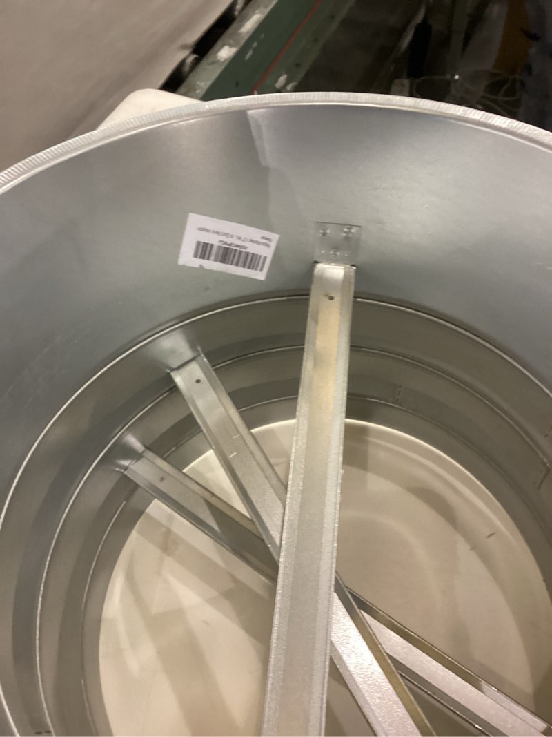 Condition photo showing New/Like New for Repa Market 12" Inch Round Galvanized Steel Air Diffuser Adapter - Connect Duct with Round Ceiling Diffuser - HVAC Ducting - Ventilation System Reducer Connector - Air Vent Covers Duct Neck Adapter Mounting Frame - Galvanized Steel Ø 12" Neck