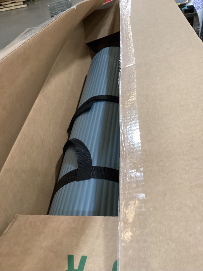Condition photo showing As Is for Gaiam Essentials 2/5" Thick (10mm) Yoga & Pilates, Fitness & Exercise Mat with Easy-Cinch Carrier Strap Cusion Support For Fitness and Gym Workouts Balsam 2/5" (10MM)
