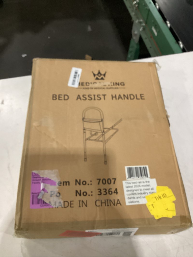Condition photo showing New/Like New for medical king bed rails for elderly adults safety bed assist rails for seniors with adjustable heights astm approved easy to get in or out of bed with floor support