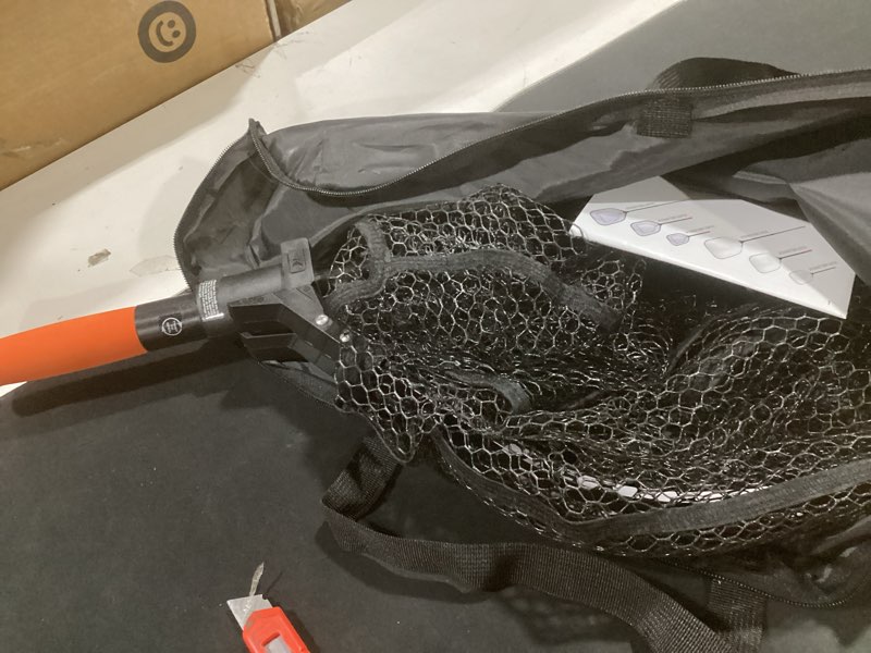 Condition photo showing Good Condition for kastking brutus fishing net, foldable extendable fish landing net, lightweight & portable fishing net with soft eva foam handle, holds up to 44lbs/20kg, fish-friendly mesh for a safe release 75" total length(extendable) pvc net