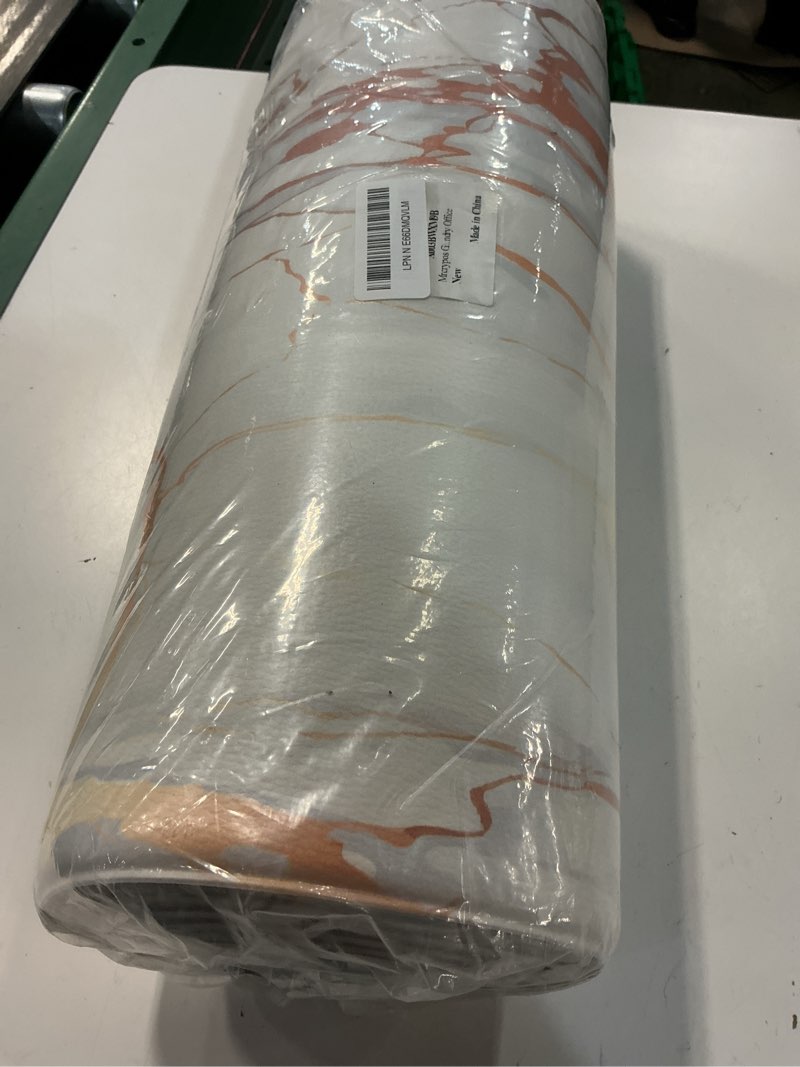 Condition photo showing Good Condition for mrcrypos gold white kitchen rugs cushioned anti fatigue 2 pcs marble kitchen mats pvc non slip waterproof kitchen mats for floor sink laundry office 17" w x 29" l + 17" w x 47" l white marble