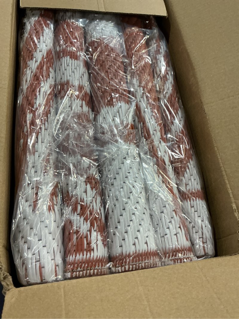 Condition photo showing New/Like New for outdoor rug for patio 6x9 waterproof reversible mat modern bordered plastic straw large outdoor carpet foldable patio camping rug for patio, deck, balcony, backyard, picnic, beach, clover,terracotta terracotta white 6' x 9' (rectangular)