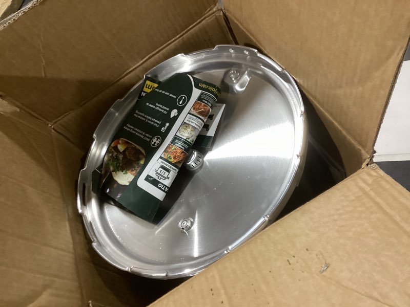 Condition photo showing Good Condition for WantJoin 14Qt Aluminum Pressure Cooker w/Release Valve & Multiple Protective Devices,Pressure Canner Compatible with Gas & Induction Cooker,Canner Rack Included 14.8 Quarts