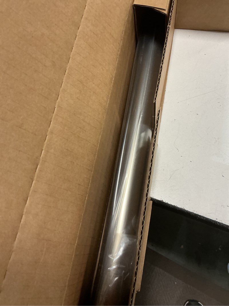 Condition photo showing New/Like New for Ivilon Decorative Window Curtain Rod - Carved Square Finials, 1 1/8 in Rod, 28 to 48 in. Satin Nickel