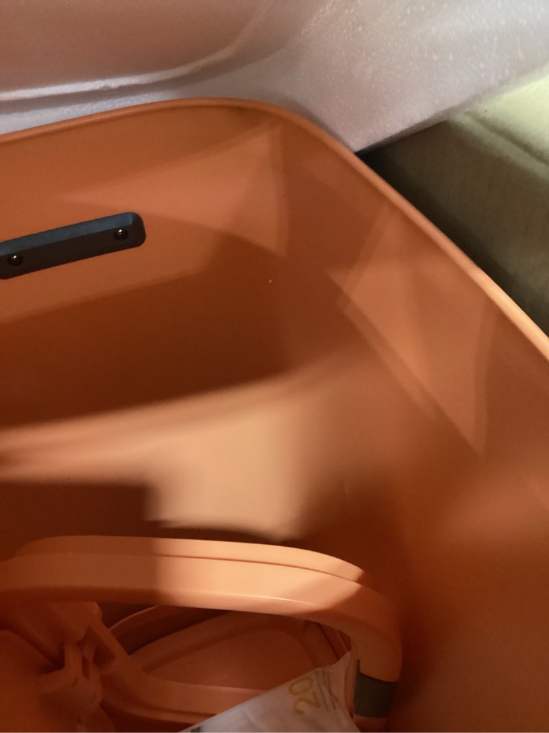 Condition photo showing Good Condition for happimess hpm1017k tammi kitchen 14.5-gallon slim metal push button trash can for home, kitchen, laundry room, office, bedroom, bathroom, carrot cake