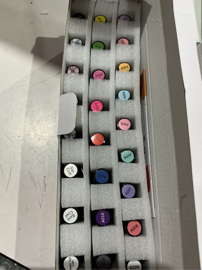 Condition photo showing Good Condition for sunbow gel nail polish gel polish - 25 pcs fall gel nail polish set gel polish kit autumn winter orange brown black red yellow soak off base top coat (fall in romance)