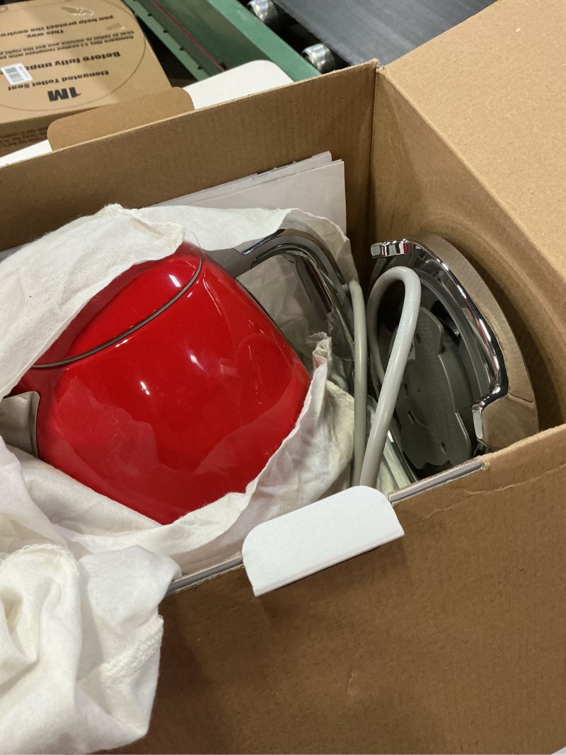 Condition photo showing Good Condition for SMEG 50's Retro Style Electric Water Kettle with Automatic Shutoff, Removable Base, and Water Indicator, KLF03RDUS, Red 1.8 Quarts Red