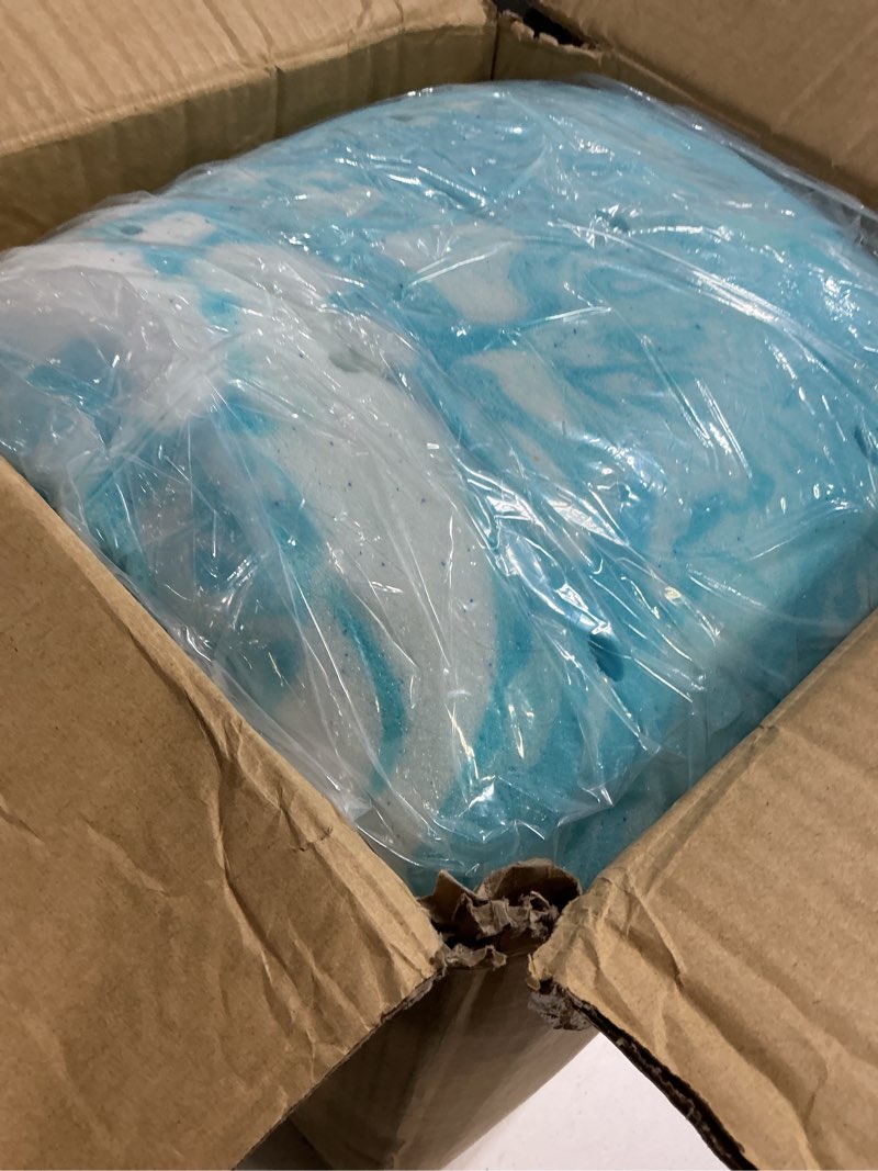 Condition photo showing New/Like New for airdown queen size 3 inch memory foam mattress topper - gel infused ventilated bed topper, blue