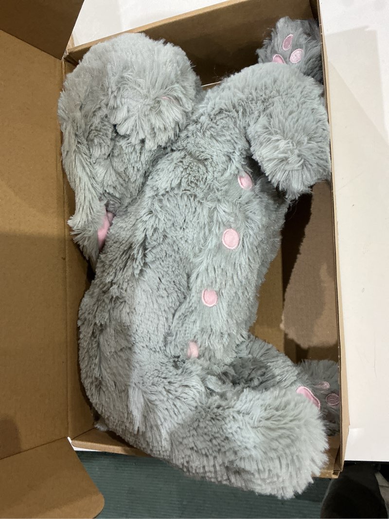 Condition photo showing As Is for hydren 5 pcs easter bunny stuffed animal with babies, 15 inch stuffed bunny with 4 baby rabbits in her belly, soft rabbit plush toys for kids, boys, girls birthday baby shower