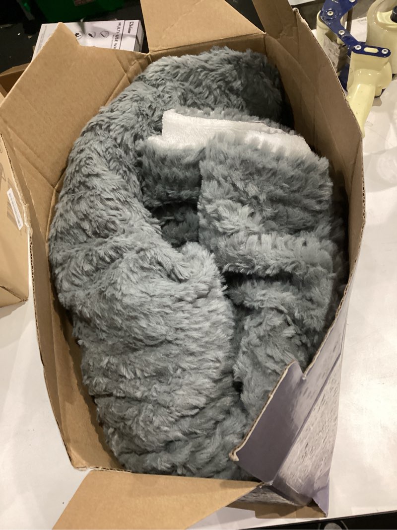 Condition photo showing Good Condition for Heated Blanket Electric Blanket,Cozy Faux Rabbit Fur & Soft Flannel Warm Heater Throw Blanket with 5 Fast Heating Levels &10Hours Auto-Off Over-Heat Protection?50" x 60" (Grey)