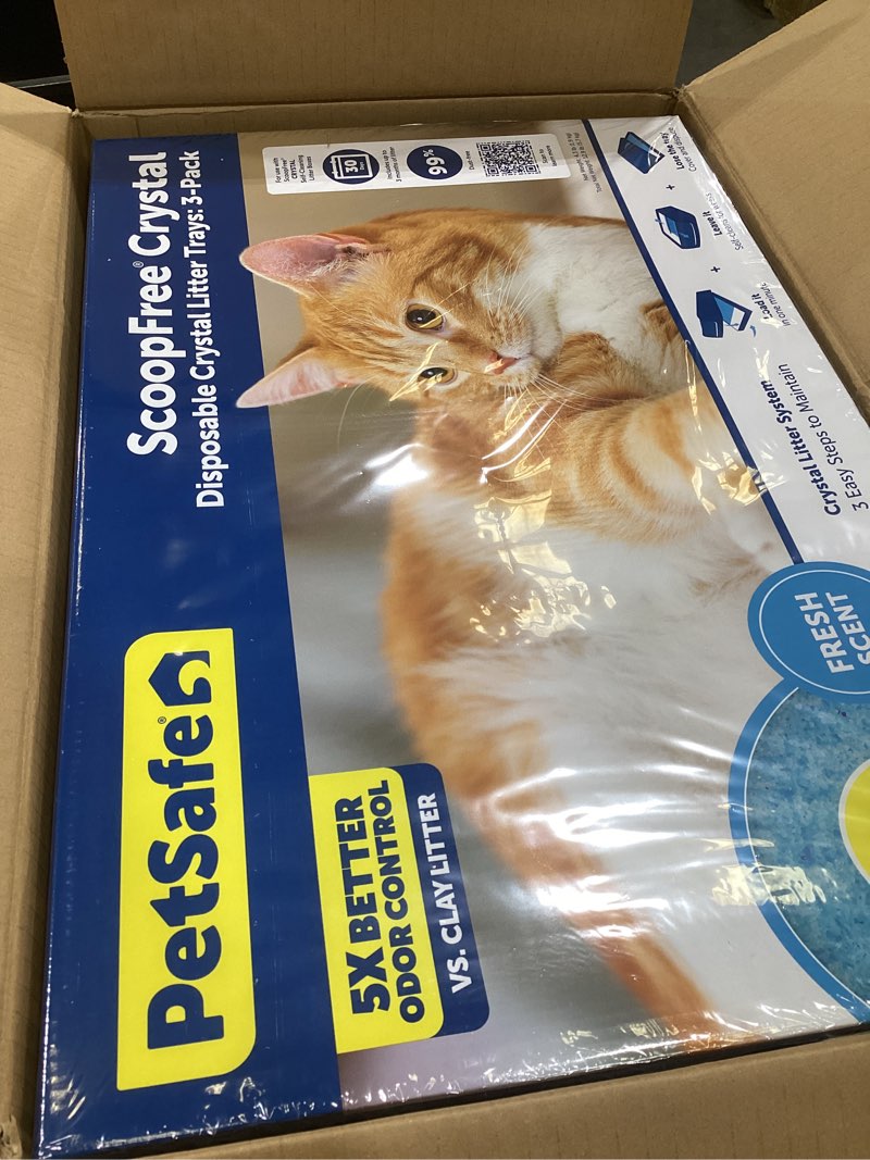 Condition photo showing Good Condition for petsafe scoopfree crystal disposable crystal fresh scent cat litter trays - blue - 3pk
