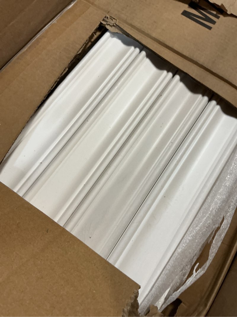 Condition photo showing New/Like New for premade board-and-batten wainscoting kit - ready to assemble cover 118" x 39.4", paintable panel molding trim slats for accent wall