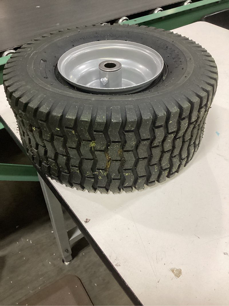 Condition photo showing As Is for carlisle turf saver lawn & garden tire -15/6.00-6