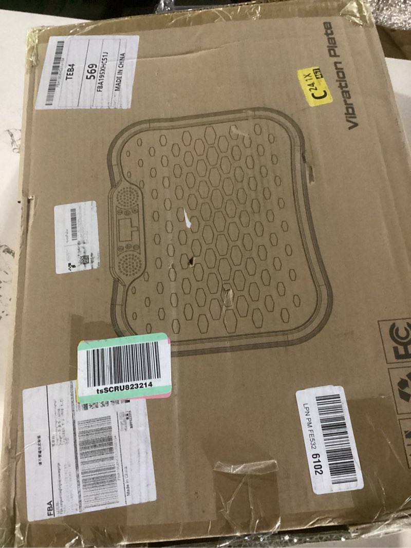 Condition photo showing New/Like New for aorapulse vibration plate exercise machine, vibration plate for lymphatic drainage weight loss, 400 lbs capacity full body workout vibrate fitness platform for home women men slim-black