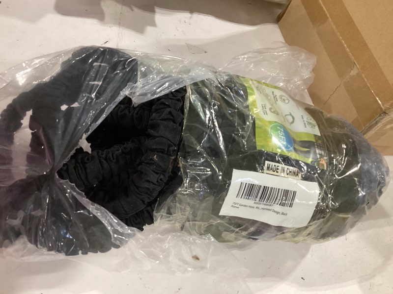 Condition photo showing As Is for 75ft garden hose, lightweight water hose, 3/4" connectors lawn hose for outdoor, outside hose for yard backyard, collapsible & car wash watering