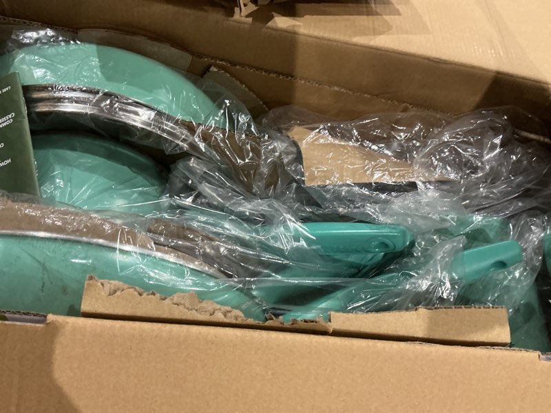 Condition photo showing Good Condition for greenpan rio healthy ceramic nonstick 16 piece cookware pots and pans set  pfas-free  dishwasher safe  turquoise