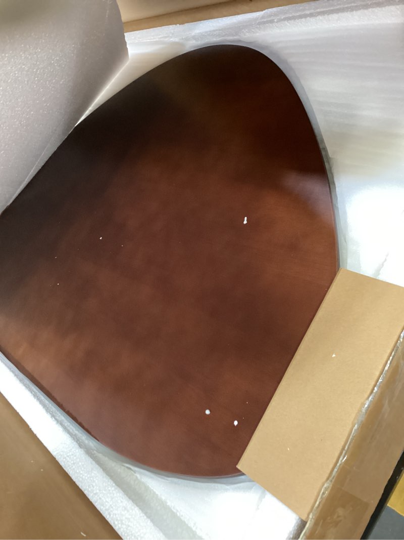 Condition photo showing Good Condition for mid century modern coffee table - walnut wooden coffee table for living room,center table suitable for bedroom living room reception office tables (walnut, small 34.5 * 23.5 * 16in) walnut small 34.5 * 23.5 * 16in
