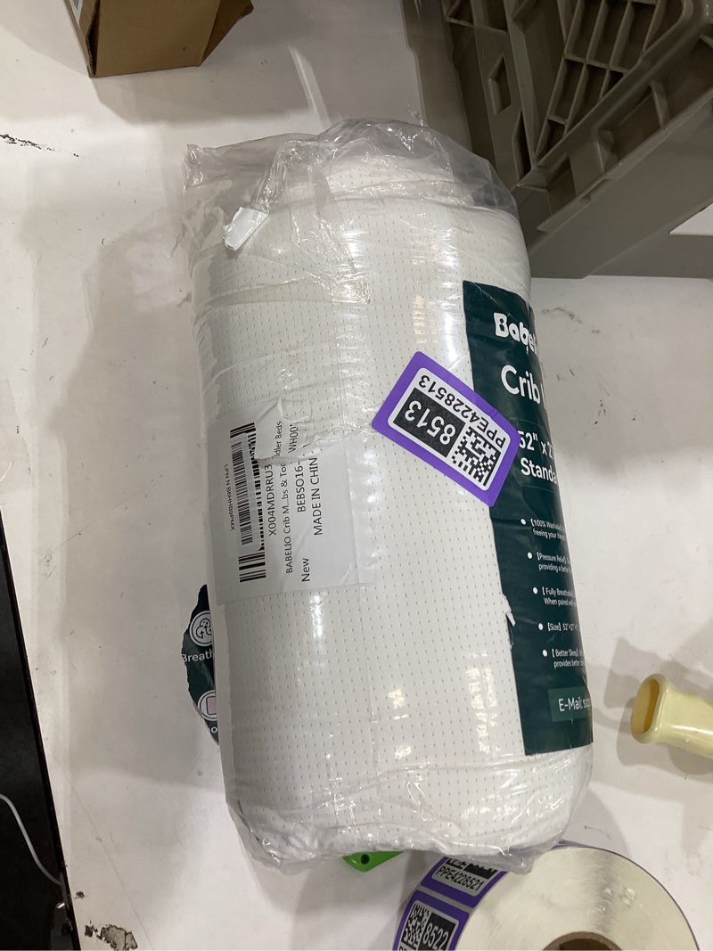 Condition photo showing New/Like New for BABELIO Crib Mattress Topper, 100% Machine Washable Breathable Silicone Foam Toddler Mattress Topper Pad, Zipper Cover, 52" x 27" x 1", Fits Standard Size Cribs & Toddler Beds Mattress Topper Stratus