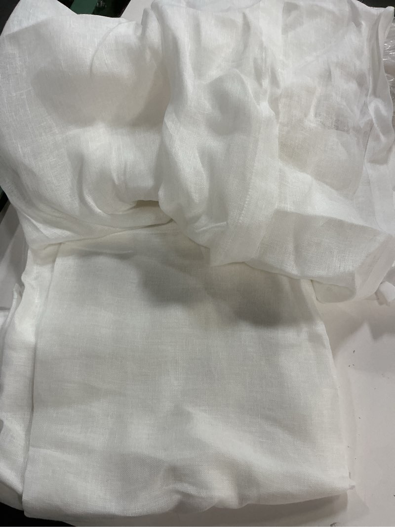 Condition photo showing Good Condition for quince, european  sheer curtain ,set of 2  /48x84inch /white