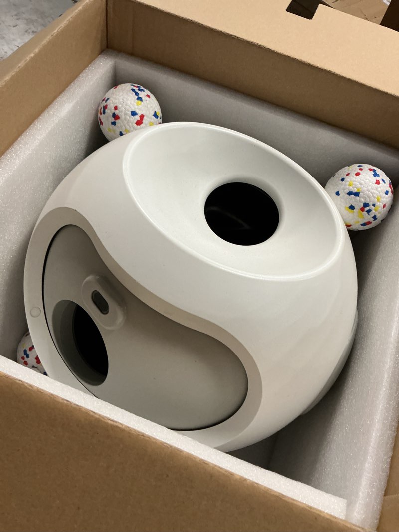 Condition photo showing Good Condition for uahpet automatic ball launcher for dogs with obstacle detection, 20ft-80ft adjustable distances ball thrower launcher for medium & large dogs, with 4 balls (2.5 inches)
