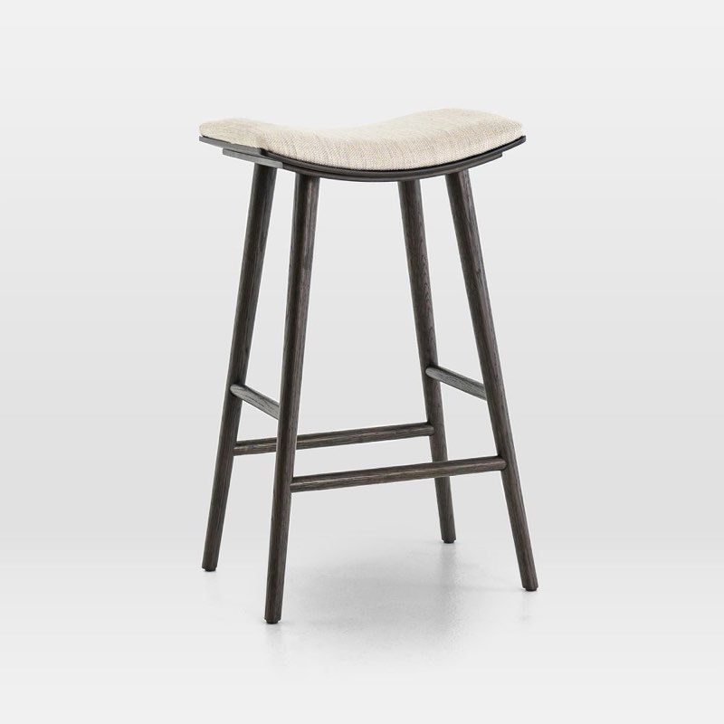 oak wood saddle bar & counter stool