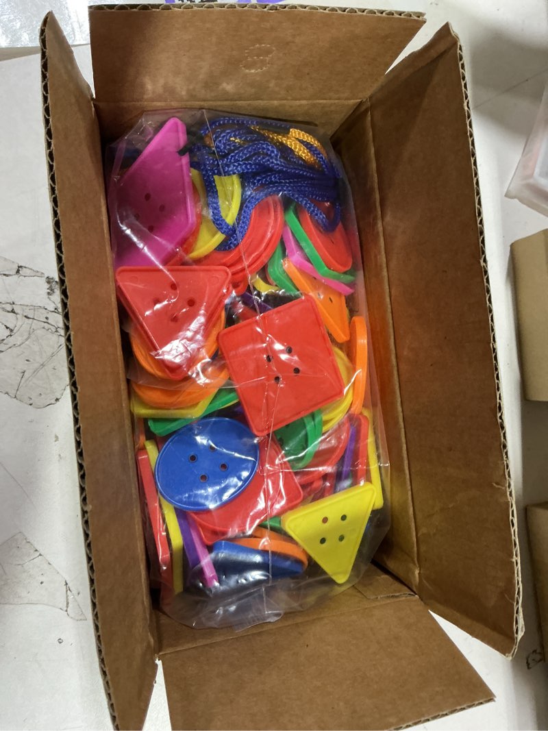 Condition photo showing New/Like New for 200 Pieces Big Bright Craft Buttons Colorful Large Geometric Shapes Plastic Large Buttons for Crochet Knitting Teaching Shapes, Colors and Motor Skills Arts DIY Crafts Projects